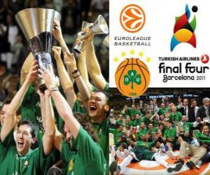 Puzzle Panathinaikos, PAO, champion de l'Euroligue de basket-ball 2011