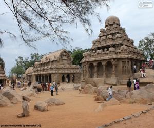 Puzzle Pancha Rathas, Inde