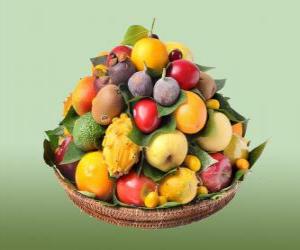 Puzzle Panier avec fruits varié