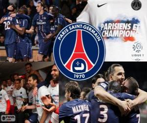 Puzzle Paris Saint Germain, PSG, champion Ligue 1 2012-2013, Championnat de France de Football