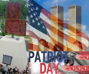 Puzzle Patriot Day, Septembre 11 aux États-Unis, en souvenir des attentats du 11 Septembre au, 2001