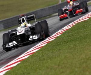 Puzzle Pedro de la Rosa - BMW Sauber - Sepang 2010