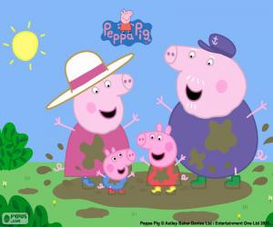 Puzzle Peppa Pig avec ses grands-parents