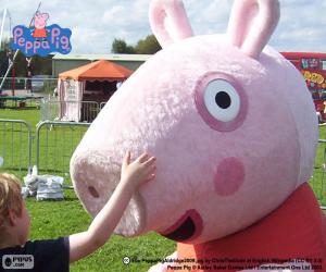 Puzzle Peppa Pig avec un enfant