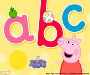 Puzzle Peppa Pig et les lettres abc