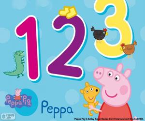 Puzzle Peppa Pig et numéros