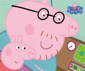 Puzzle Peppa Pig et son père
