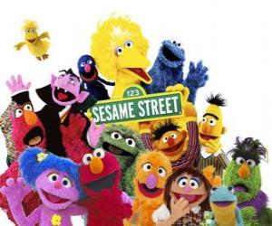 Puzzle personnages principaux de Rue Sésame ou Sesame Street