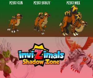 Puzzle Pesci Cub, Pesci Scout, Pesci Max. Invizimals Shadow Zone. Chameau musiquel qui vit dans le désert égyptien