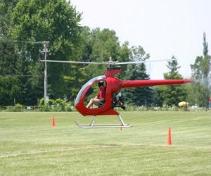 Puzzle Petit hélicoptère avec pilote