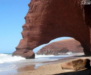 Puzzle Plage de Legzira, Maroc