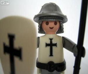Puzzle Playmobil soldat médiéval