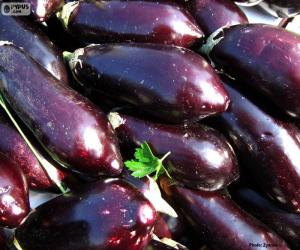 Puzzle Plusieurs aubergine