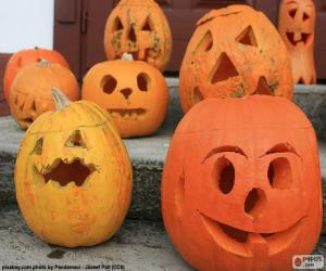 Puzzle Plusieurs citrouilles d’Halloween