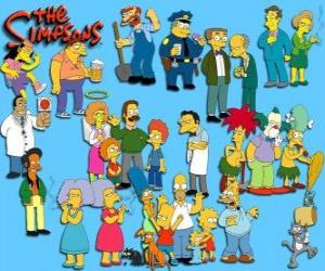 Puzzle Plusieurs personnages de The Simpsons
