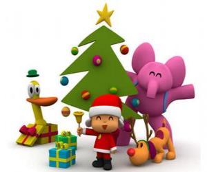 Puzzle Pocoyo et ses amis à Noël