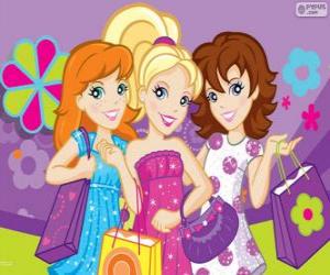 Puzzle Polly Pocket shopping avec ses amies