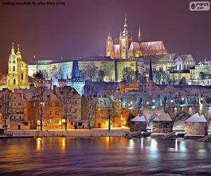 Puzzle Prague la nuit, République tchèque