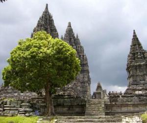 Puzzle Prambanan, Indonésie.