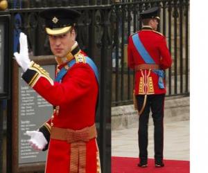 Puzzle Prince William, en uniforme de colonel de la Garde irlandaise Horse