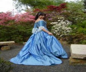 Puzzle Princesse se balade dans le jardin de palais