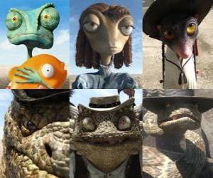 Puzzle principaux protagonistes le film Rango