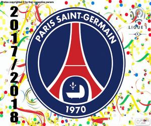 Puzzle PSG, champion Ligue 1 2017-2018