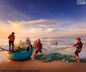 Puzzle Pêcheurs au Vietnam