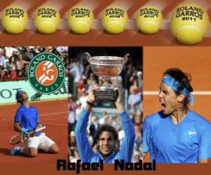 Puzzle Rafael Nadal Roland Garros champion 2011