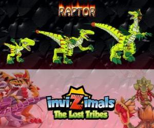 Puzzle Raptor, dernière évolution. Invizimals The Lost Tribes. Chasseur dangereux qui est rapide, intelligente, agressifs