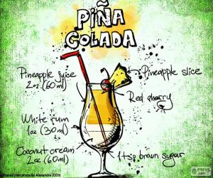 Puzzle Recette Piña Colada