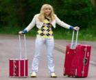 Hannah Montana avec ses valises