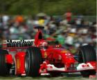 Michel Schumacher (le Kaiser) pilotant sa F1