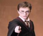 Harry Potter avec sa baguette magique