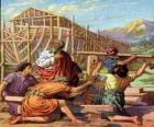 Noé a construit son arche pour sauver de le déluge a les élus 
