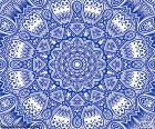 Mandala fleur bleue