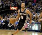 Tony Parker jouant un jeu de basket-ball