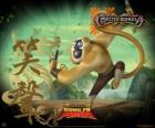 Maitre Monkey, un des Cinq Cyclones formé par Maître Shifu dans la Vallée de la Paix