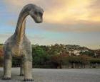 Dinosaure dans un paysage