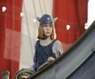 Vic le Viking dans le drakkar ou navire viking