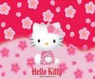 Hello Kitty avec des fleurs