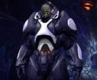 Darkseid, le tyran d'un monde lointain d'Apokolips appelés dieux cosmiques.