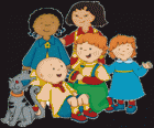 Caillou avec des amis