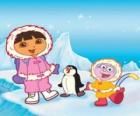 Dora dans le pôle sud