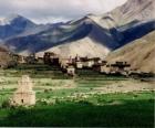 Village dans le paysage, au Népal