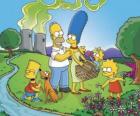 La famille Simpson sur une journée de pique-nique