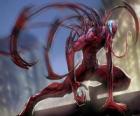Carnage est un super-vilain symbiotique, adversaire de Spider-Man et grand ennemi de Venom