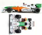 Vue de côté aérienne de la Force India VJM03