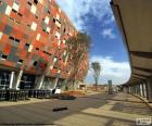 Détail de la façade du stade Soccer City (88.460), Johannesburg