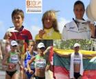 Balciunaite champion zivile Marathon, Nailia Yulamanova et Anna Incerti (2e et 3e) de l'athlétisme européen de Barcelone 2010